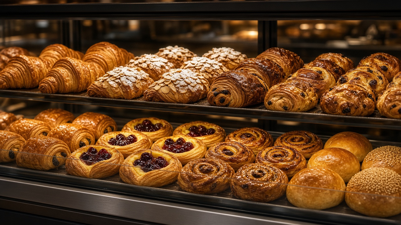 Bakery display at Cafe Branzz